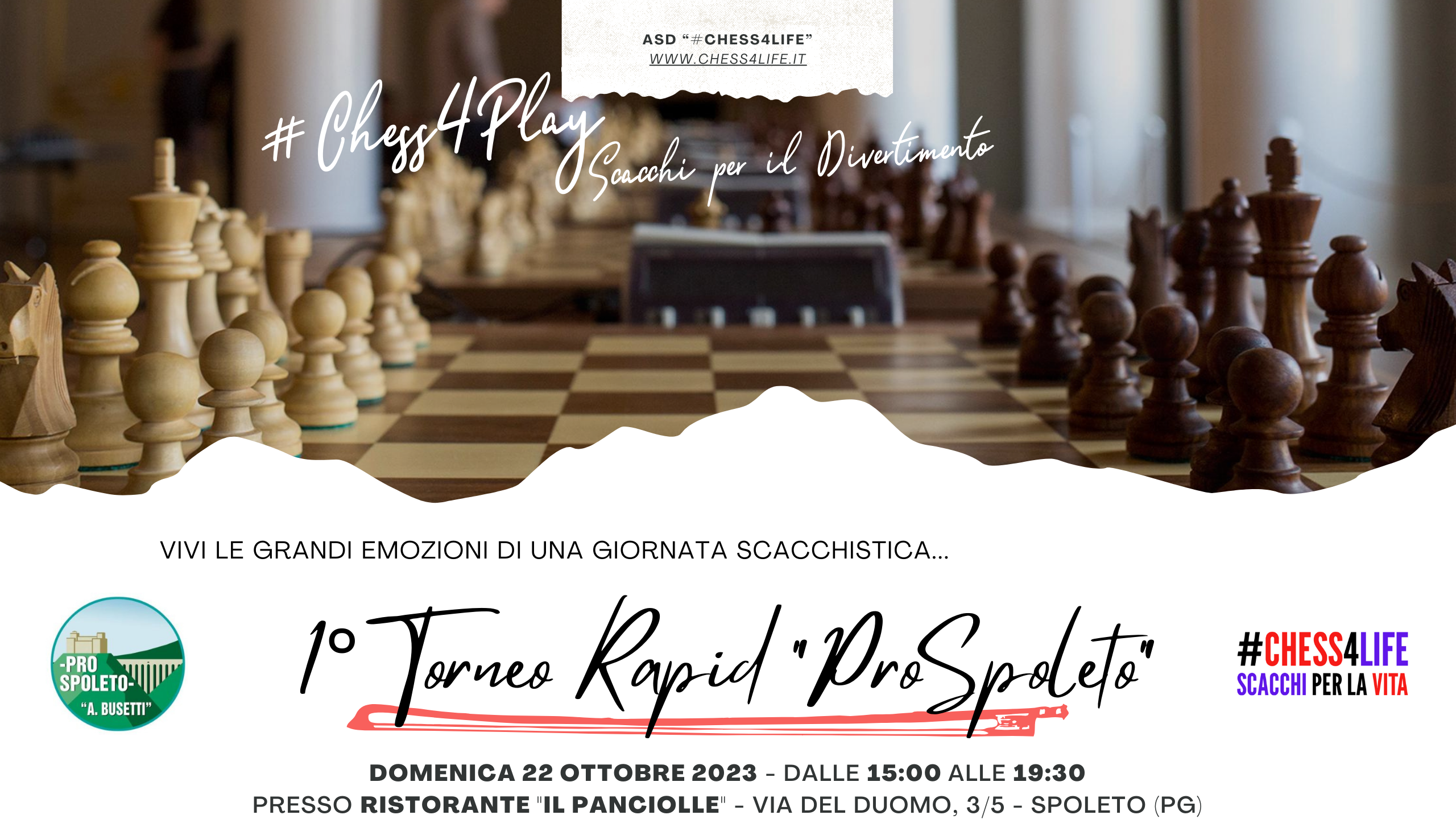 #Chess4Play – Tornano gli scacchi a Spoleto